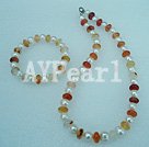 pearl agate necklace\bracelet