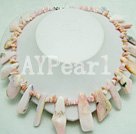 Wholesale pink stone necklace