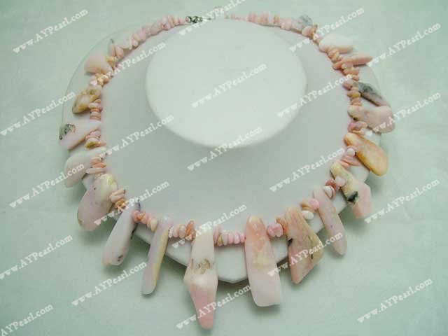 pink stone necklace