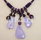 Wholesale Gemstone Jewelry-blue agate amethyst necklace