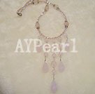 crystal rose quartz necklace