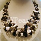 Wholesale Crystal Jewelry-smoky quartz pearl necklace