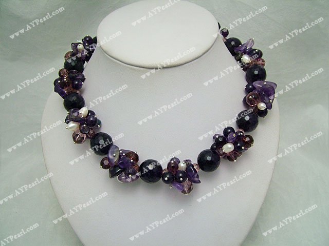 amethyst pearl necklace