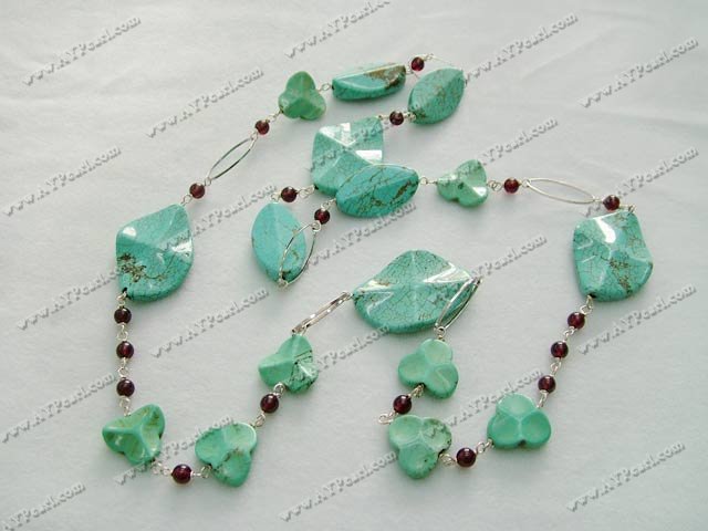 Wholesale Turquoise Jewelry-Turquouise garnet necklace