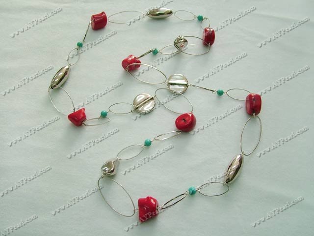 Wholesale Turquoise Jewelry-Coral turquoise necklace