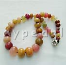 Wholesale three color jade necklace