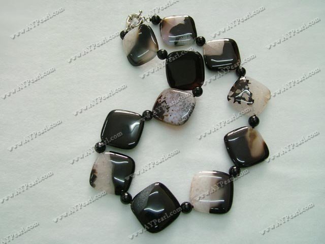 Semi-precious Jewelry Wholesale-Brazil agate necklace