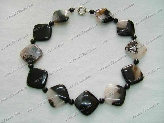 Semi-precious Jewelry Wholesale-Brazil agate necklace