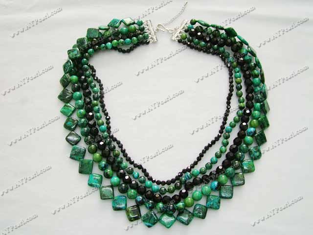 Wholesale Gemstone Jewelry-Black crystal phenix necklace