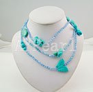 Wholesale crystal turquoise necklace