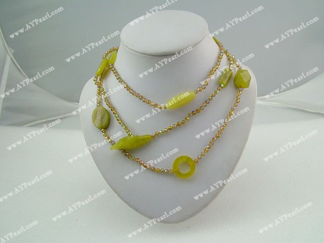 crystal olive necklace