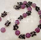 Wholesale Set Jewelry-Brazil agate garnet necklace