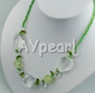 cristal alb verde rutilated colier cuart