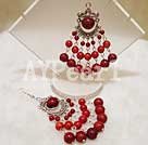 Wholesale Gemstone Earrings-blood stone earrings