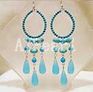 turquoise crystal earrings