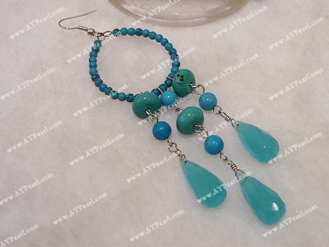 Turquoise Jewelry Wholesale-turquoise crystal earrings