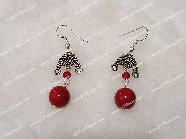 Boucles d'oreilles en pierre de sang