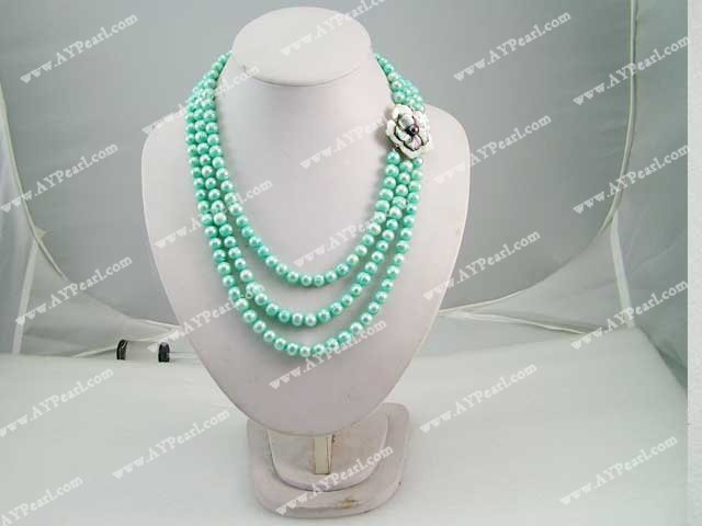 dyed pearl necklace