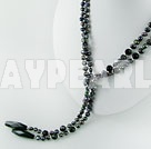 Wholesale pearl black agate necklace