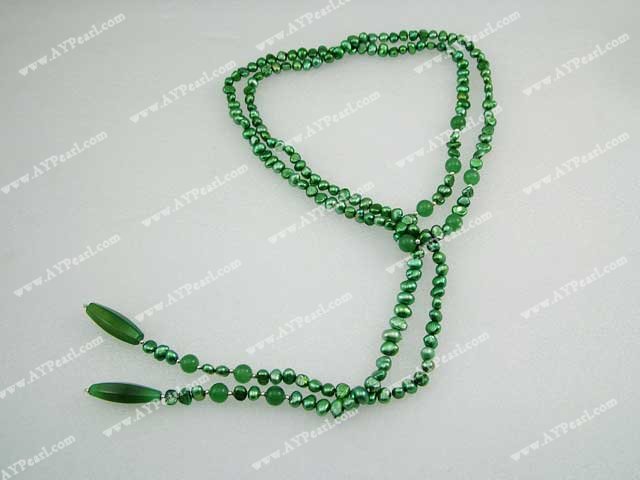 agate pearl aventurine necklace