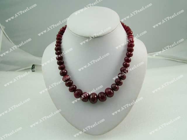 Wholesale Gemstone Jewelry-red gem necklace