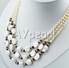 pearl garnet necklace