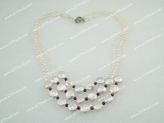 Pearl Jewelry Wholesale-pearl amethyst necklace