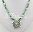 dyed pearl necklace