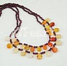 agate garnet necklace