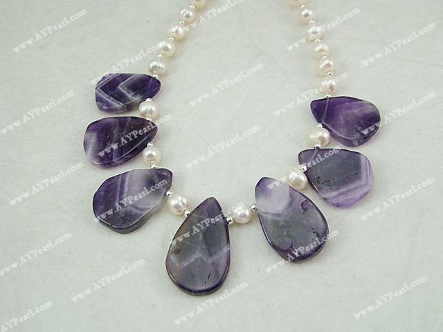 Pearl Jewelry Wholesale-pearl amethyst necklace