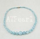 Wholesale Aquamarine chips necklace