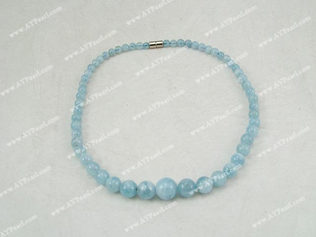 Aquamarine chips necklace