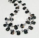 Wholesale Gemstone Jewelry-black agate pearl necklace