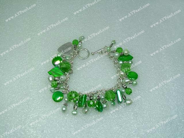 Bracelet de perles de cristal shell