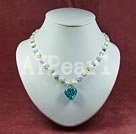 Pearl farbige Glasur neckalce