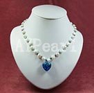 Pearl farbige Glasur neckalce