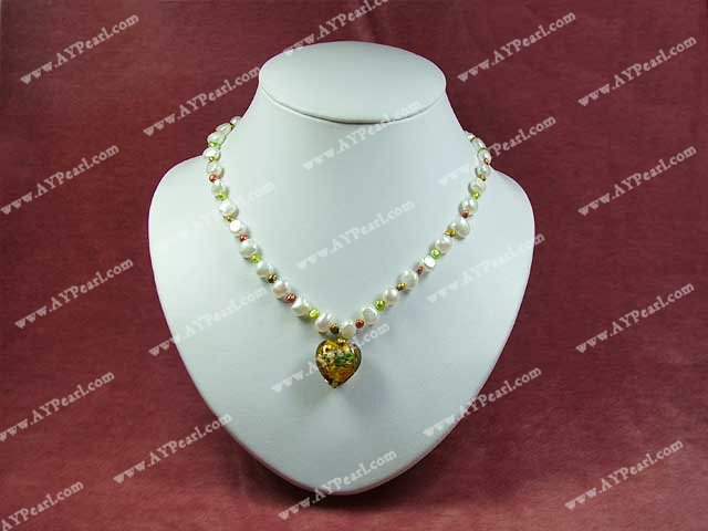 perla colorat glazura neckalce