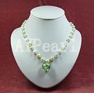 Pearl farbige Glasur neckalce