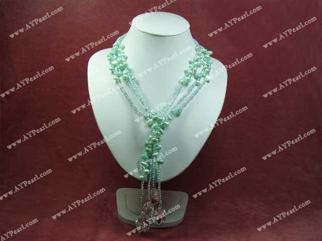 dyed pearl necklace