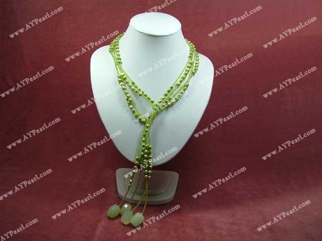 dyed pearl necklace