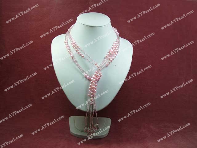 dyed pearl necklace