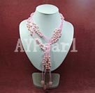 dyed pearl necklace