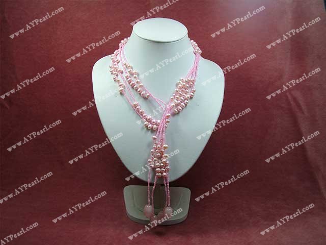 dyed pearl necklace