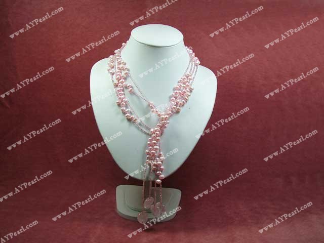 dyed pearl necklace