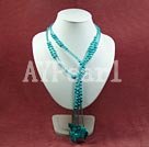 dyed pearl necklace