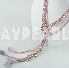 dyed pearl necklace