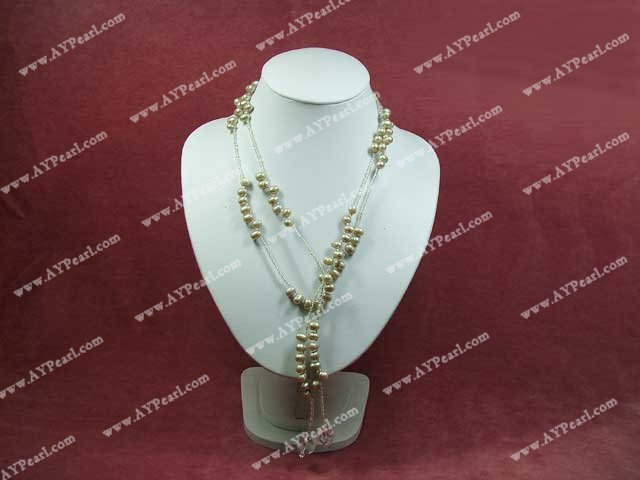 dyed pearl necklace