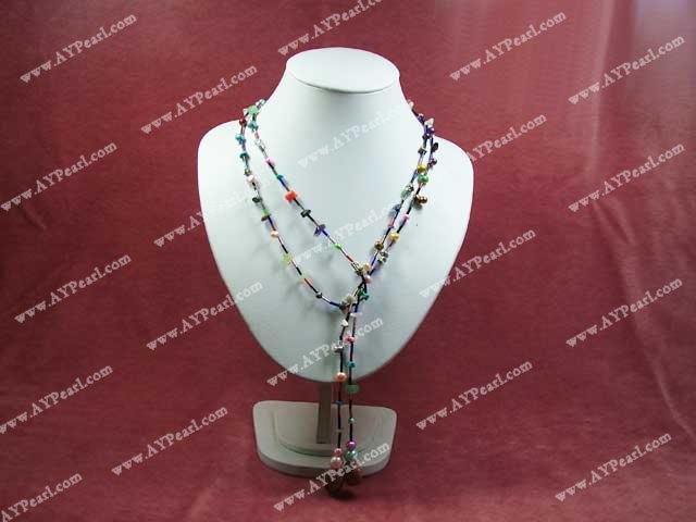 dyed pearl necklace