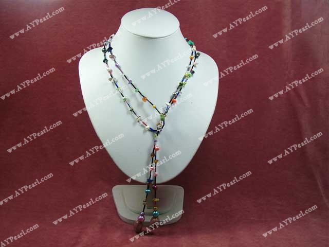 dyed pearl necklace