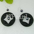 carved lacquerware earring